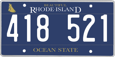 RI license plate 418521