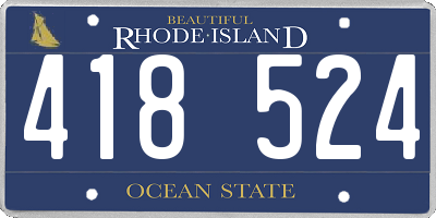 RI license plate 418524