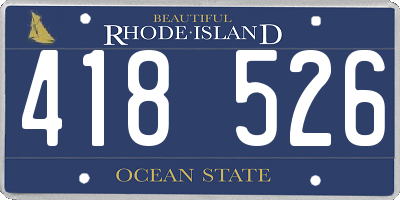 RI license plate 418526