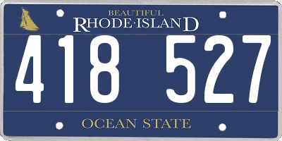 RI license plate 418527