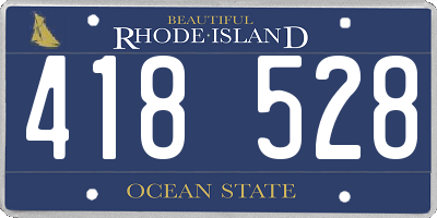RI license plate 418528