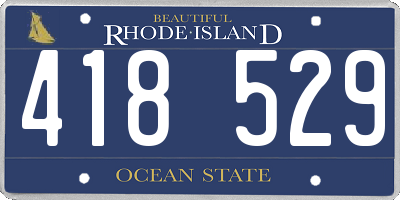 RI license plate 418529