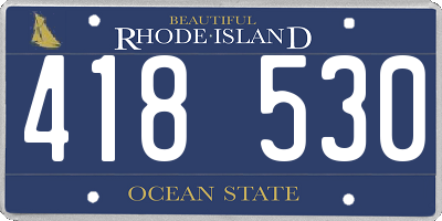 RI license plate 418530