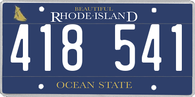 RI license plate 418541