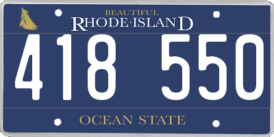 RI license plate 418550