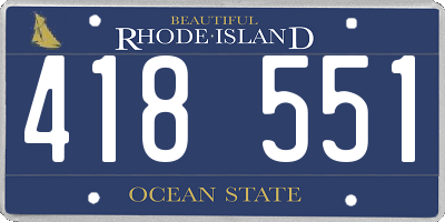 RI license plate 418551