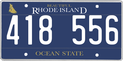RI license plate 418556