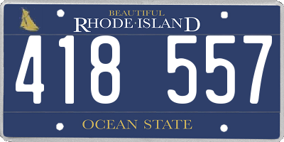 RI license plate 418557