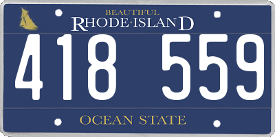 RI license plate 418559