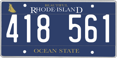 RI license plate 418561