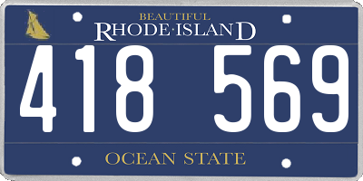 RI license plate 418569