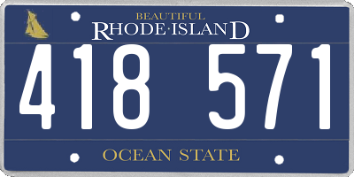 RI license plate 418571