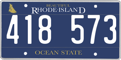 RI license plate 418573
