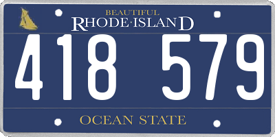RI license plate 418579