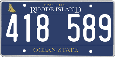 RI license plate 418589