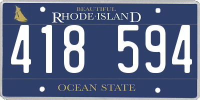 RI license plate 418594