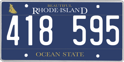 RI license plate 418595
