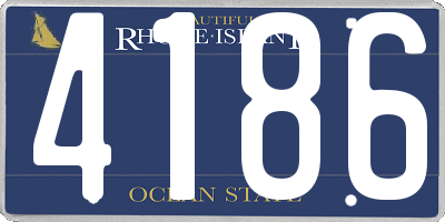 RI license plate 4186