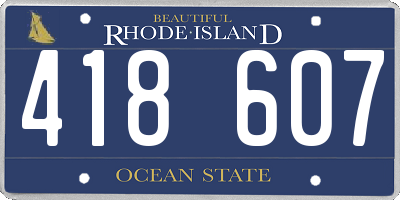 RI license plate 418607