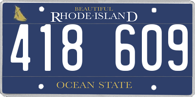 RI license plate 418609