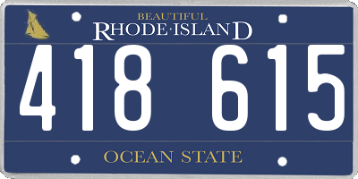 RI license plate 418615