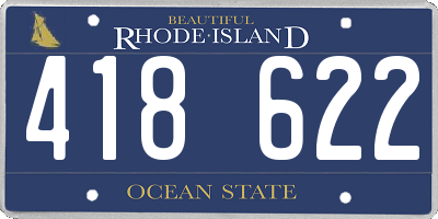 RI license plate 418622