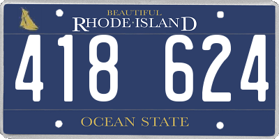 RI license plate 418624