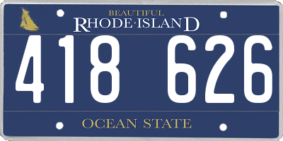 RI license plate 418626