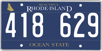 RI license plate 418629