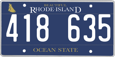 RI license plate 418635