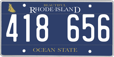 RI license plate 418656
