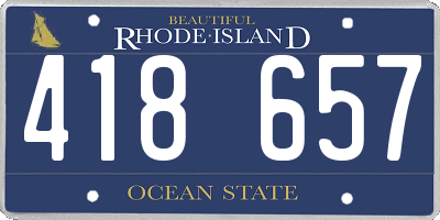RI license plate 418657