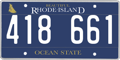 RI license plate 418661