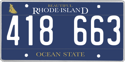 RI license plate 418663