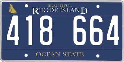 RI license plate 418664