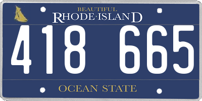 RI license plate 418665