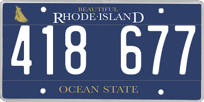 RI license plate 418677
