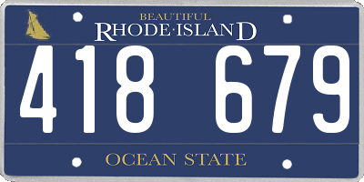 RI license plate 418679