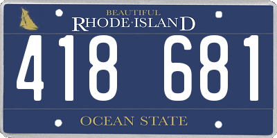 RI license plate 418681