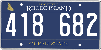 RI license plate 418682