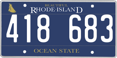 RI license plate 418683