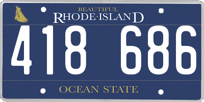 RI license plate 418686