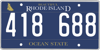 RI license plate 418688