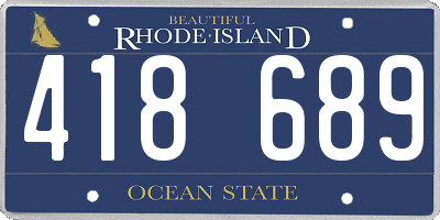RI license plate 418689
