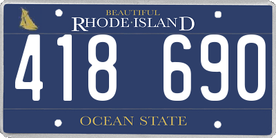 RI license plate 418690