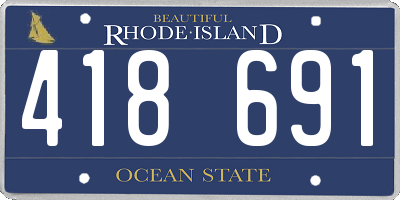 RI license plate 418691