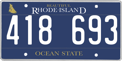 RI license plate 418693