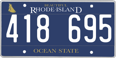 RI license plate 418695