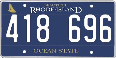 RI license plate 418696