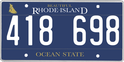 RI license plate 418698